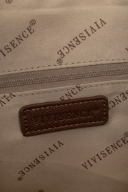 Vivisence T0023 torebka na ramię z zamkiem błyskawicznym brown