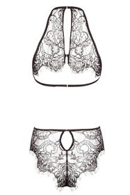 Beauty Night Jordana teddy body z koronką i siateczką black