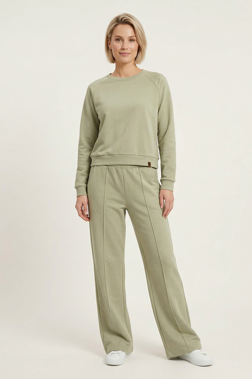 Vivisence 9208kmpl komplet dresowy bluza i spodnie w kant oliwkowy