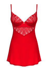 Nocna komplet koszulka + stringi Obsessive Ingridia chemise czerwony