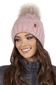 Komplet czapka+komin+rękawiczki Vivisence 7014 Kmpl+R pudrowy róż