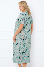 Nocna koszula Italian Fashion Alwea kr.r. druk/c.zielony