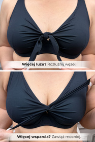 Kostium kąpielowy biustonosz miękki Vivisence 3202 czarny-błysk