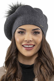 Vivisence 7035Kmpl Komplet beret+szalik, ciemnoszary