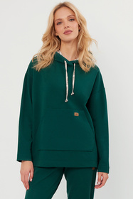 Bluza nierozpinana Italian Fashion Lagos dł.r. c.zielony