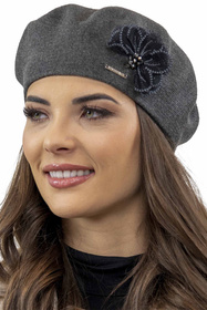 Vivisence 7036 Nakrycie głowy beret, ciemnoszary