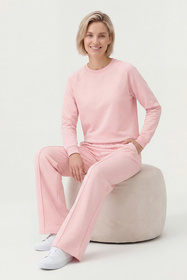 Vivisence 9004 bluza nierozpinana z okrągłym dekoltem różowy