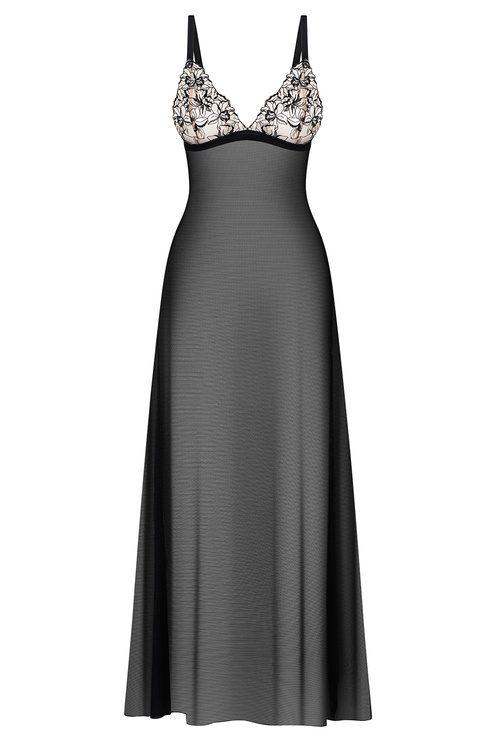 Obsessive Vila Blanes long chemise koszulka nocna długa multicolor