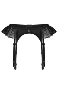 Pas do pończoch niski Obsessive Stelisa garter belt czarny