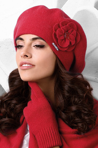 Kamea Vicenza Nakrycie głowy beret, czerwony