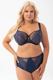 Biustonosz miękki Gorsenia K910 Narcisa granatowy