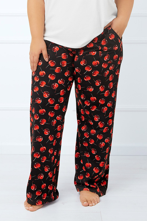Spodnie dres Italian Fashion Cherry dł.sp. druk/czarny