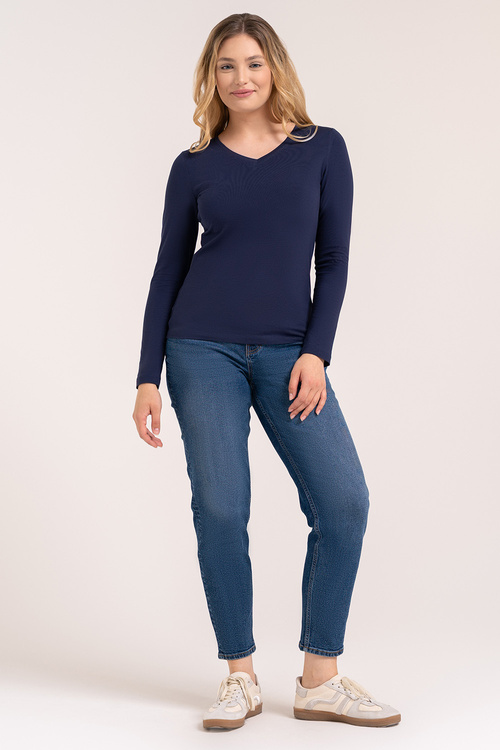 Moraj BD900-420-LV bluzka z długim rękawem V-neck blue