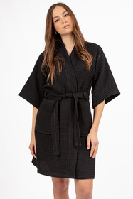 Szlafrok Dkaren DK-W-01 czarny