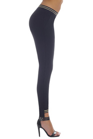 Bas Bleu Marisa Legginsy klasyczne, black-gold
