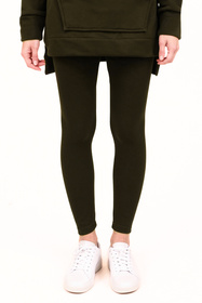 Vivisence 9106 legginsy prążkowane z bawełny zielony