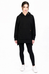 Vivisence 9207kmpl komplet bluza z kapturem, prążkowane legginsy czarny