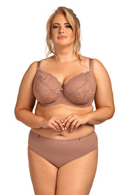 Nessa Ana N01 figi koronkowe, klasyczny krój beż