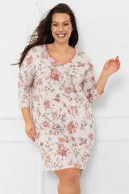 Nocna koszula Italian Fashion Salta r.3/4 druk/róż