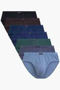 Atlantic 7SMP-001 slipy 7 pack bawełniane niebieski/zielony/denim jasny/granat/denim/brązowy/indygo