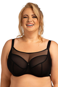 Biustonosz miękki Nessa Salma crop top czarny