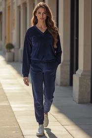 Komplet bluza+spodnie Vivisence 9202kmpl granatowy