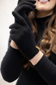 Komplet czapka+komin+rękawiczki Vivisence 7014 Kmpl+R czarny