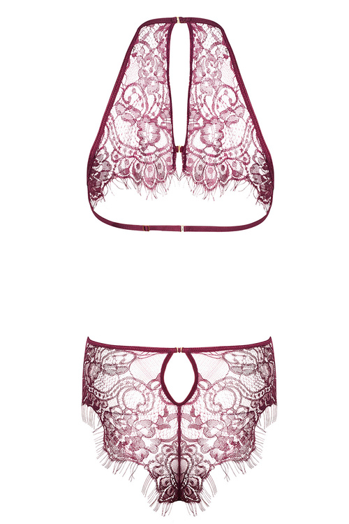 Beauty Night Jordana teddy body z koronką i siateczką purple