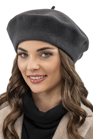 Vivisence 7073 Nakrycie głowy beret, ciemnoszary