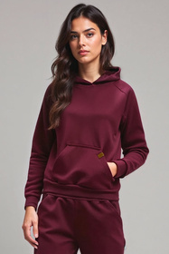 Bluza nierozpinana Vivisence 9003 bordowy