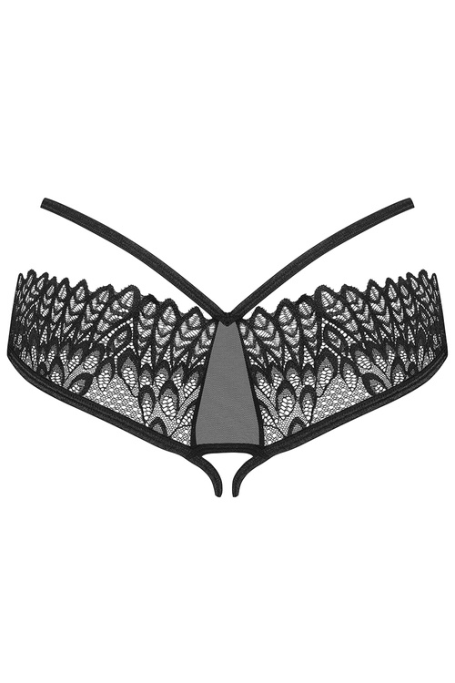 Figi otwarte Obsessive Donarella crotchless panties black