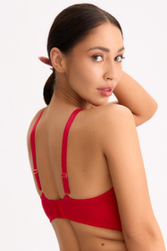 Bella Misteria Ognisty Łabędź biustonosz miękki z haftem czerwony