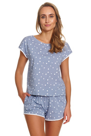 Doctor Nap PM.4401 piżama damska bawełniana z kieszeniami stardust