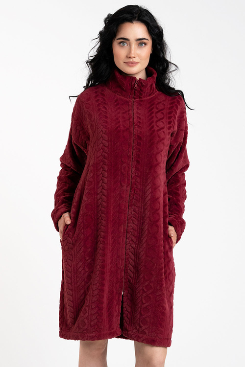 Szlafrok Italian Fashion Rena dł.r. bordo