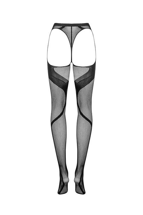 Wyrób pończoszniczy rajstopy Obsessive Crotchless Tights S336 czarny 