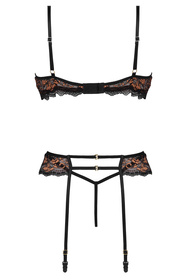 Beauty Night Goldie corset gorset z fiszbinami i podwiązkami black