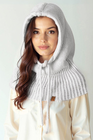 Kaptur balaclava Vivisence 70110 jasny szary