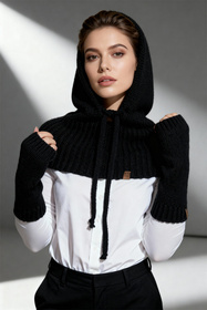 Rękawiczki dzianinowe Vivisence 7215 czarny