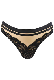 Axami V-11815 brazyliany z półtransparentnymi wstawkami czarno-beżowy