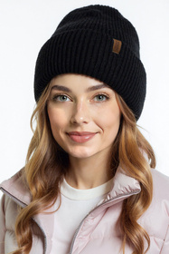 Komplet czapka+szalik Vivisence 70113Kmpl czarny