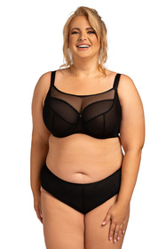 Biustonosz miękki Nessa Salma crop top Maxi czarny