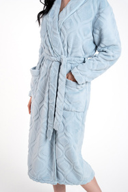 Szlafrok Italian Fashion Morena dł.r. j.niebieski