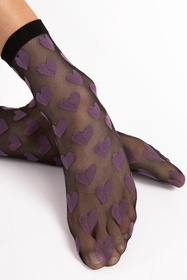 Skarpetki Fiore Beso 20 DEN G1181 violet/black