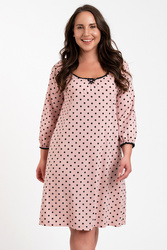 Nocna koszula Italian Fashion Margo r.3/4 druk/różowy