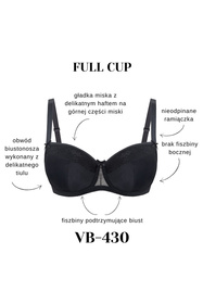 Biustonosz usztywniany Vena VB-430 czarny
