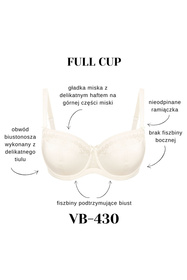 Biustonosz usztywniany Vena VB-430 ecru