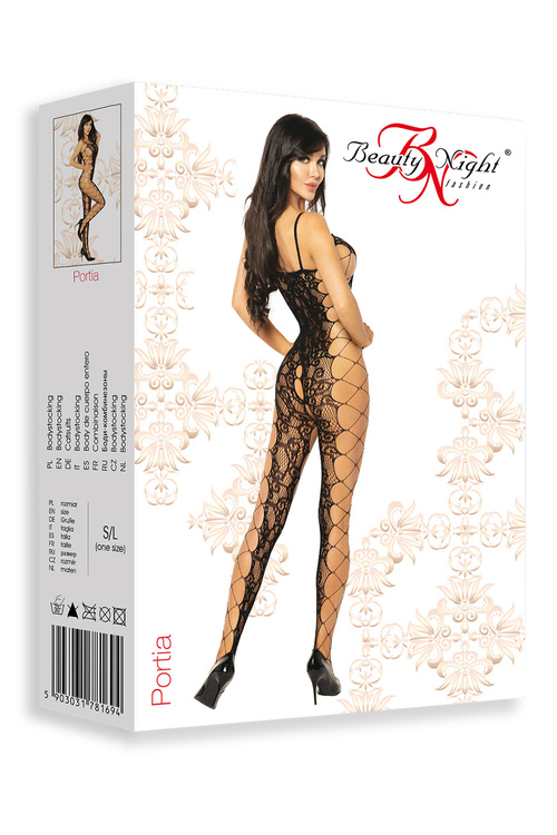 Body bodystocking Beauty Night Portia BN6594 black