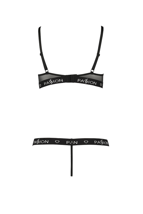 Nocna komplet biustonosz + stringi Passion Kyouka set black 