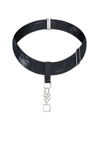 Obsessive Corrosis choker z sercem splot pancerka black