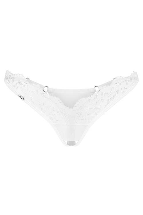 Stringi otwarte Obsessive Arrowel crotchless thong white